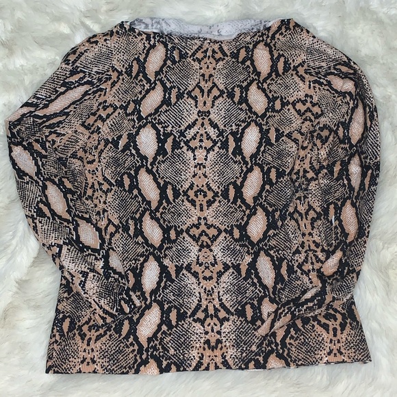 Vici Off the Shoulder Snake Print Sweater - Picture 5 of 7
